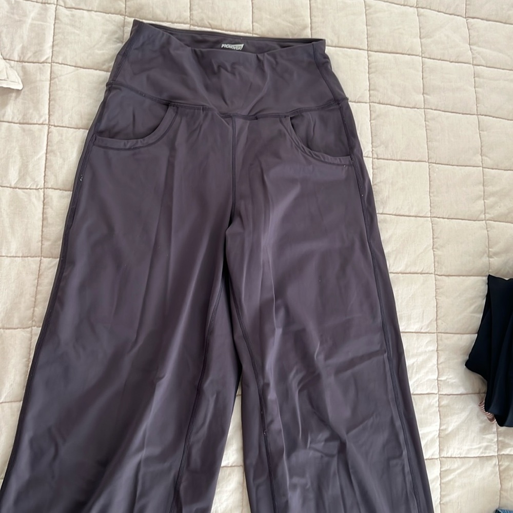Wide leg exercise pants